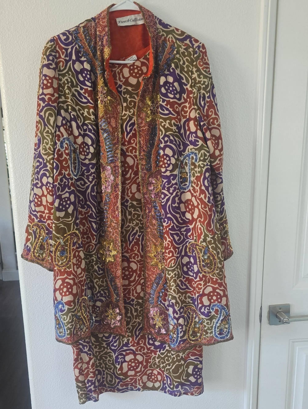 Multicolor Beaded Paisley Women’s Dress Set